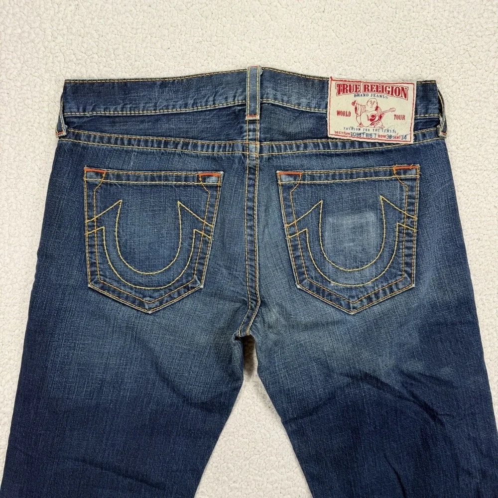 True Religion Bobby Big T Jeans Men's 38 (Actual 40x32) USA Made Y2K Streetwear